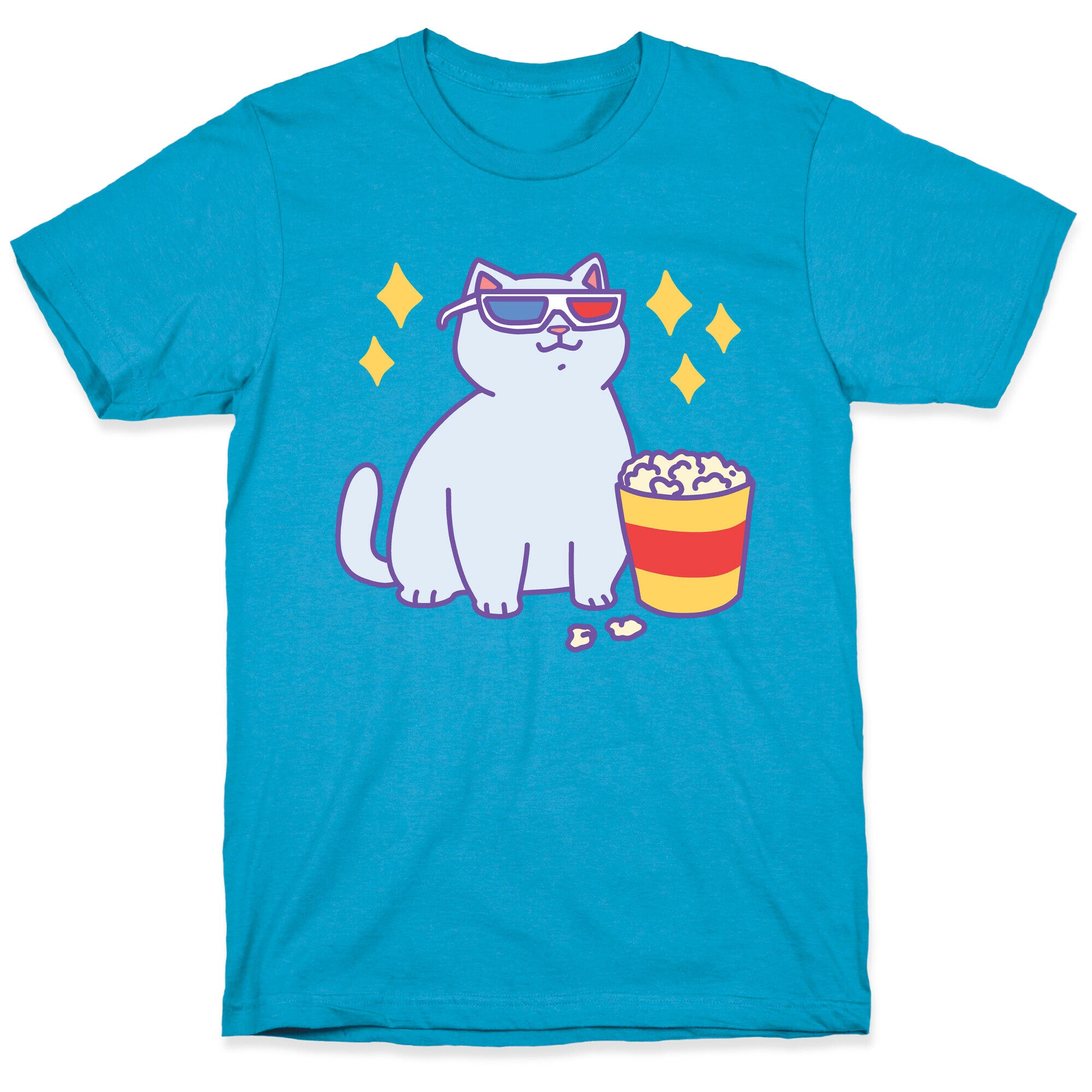 Fat Cat With Popcorn Unisex Triblend Tee
